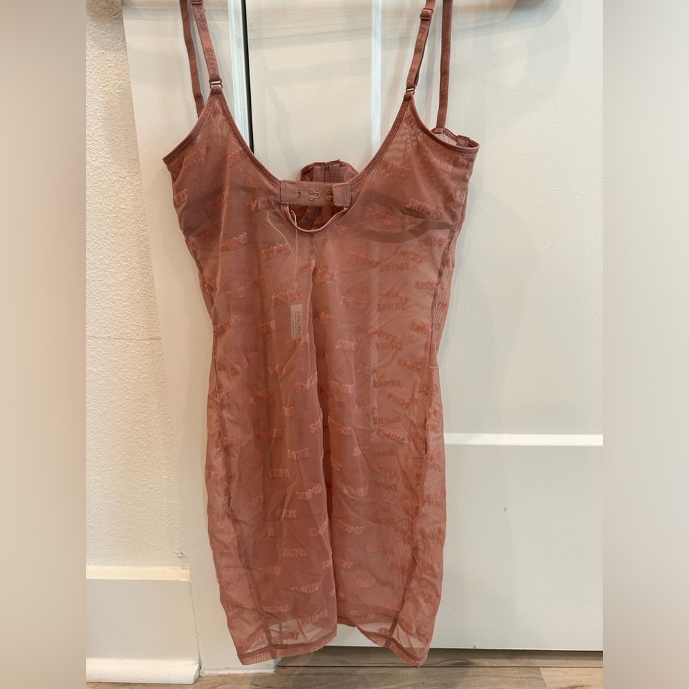 SKIMS SLIP DRESS (ROSE CLAY) - Picture 2 of 4